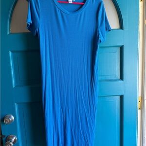 Vibrant Blue Short Sleeve Dress